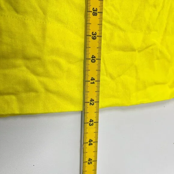 NWOT Farm Rio Linen Blend Yellow Sleeveless Midi Dress Size S